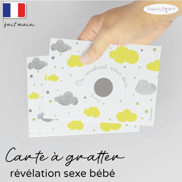 Carte A Gratter Pour Annoncer Le Sexe De Votre Bebe Fille Ou Garcon