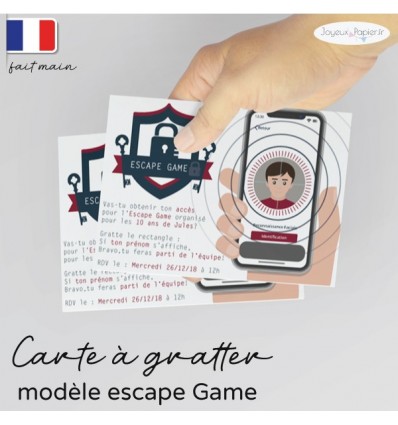 Carte A Gratter D Invitation Anniversaire Escape Game