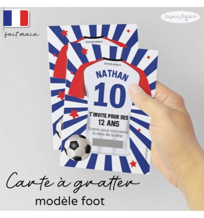 Invitation anniversaire foot - Popcarte