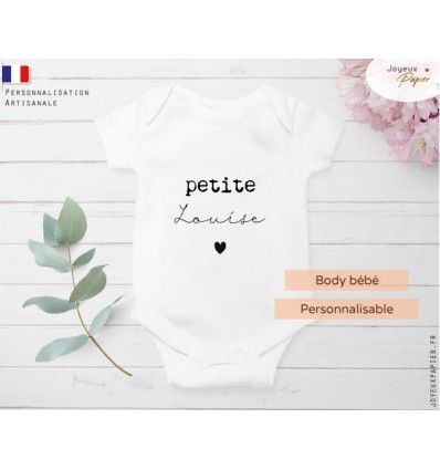 Body bébé personnalisé prénom personnalisation artisanale petit prix