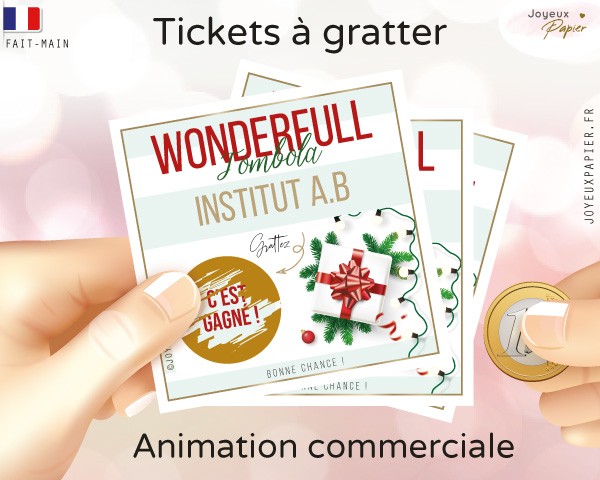 Tickets Cartes à gratter personnalisés pour vos animations commerciales
