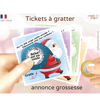 Ticket carte à gratter - message personnalisé - idée de cadeau