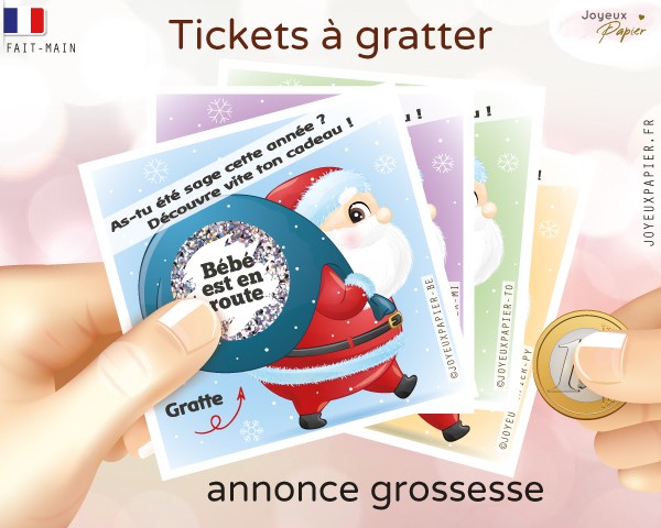 Parrain - Carte Annonce Grossesse à Gratter - Bon Cadeau