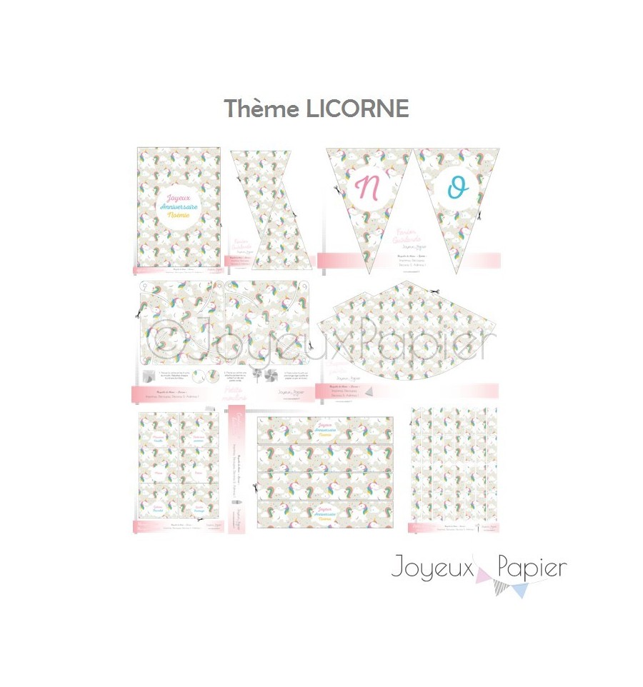 Kit de décoration Licorne