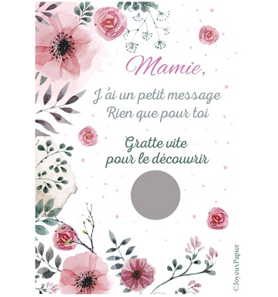 Carte A Gratter Personnalisee Speciale Fete Grand Mere