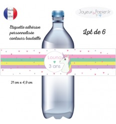 Étiquette de bouteille d'eau personnalisable, décoration de fête  d'anniversaire pour enfants, anniversaire, mariage, Baby