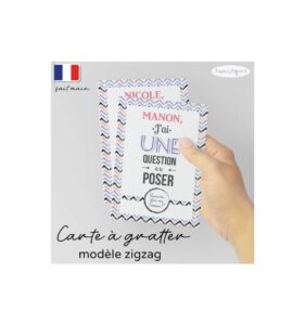 Carte a gratter demande témoin de mariage zig zag