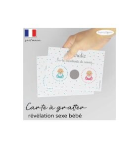 Carte a gratter sexe bébé révélation