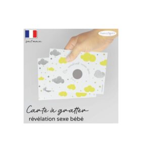 Carte a gratter sexe bébé fille garçon