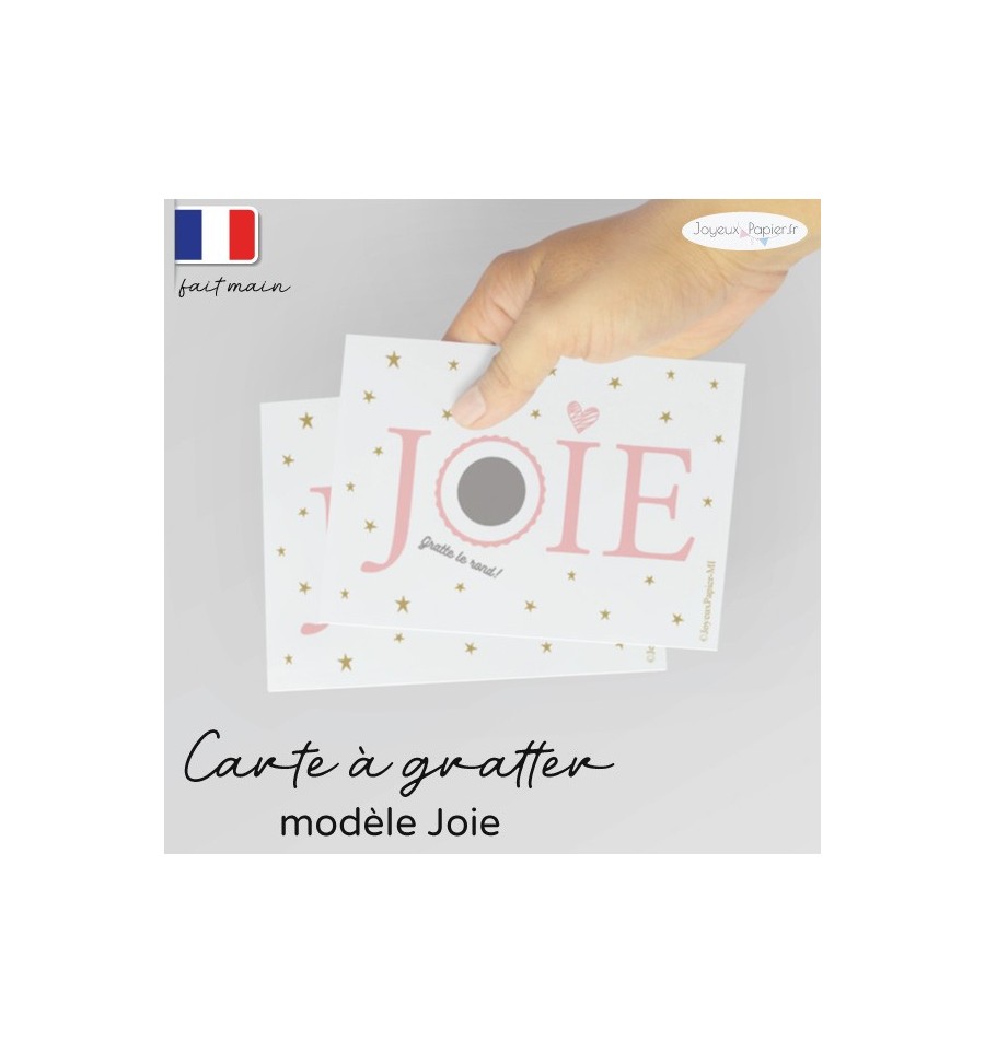 Carte à gratter annonce grossesse modèle joie