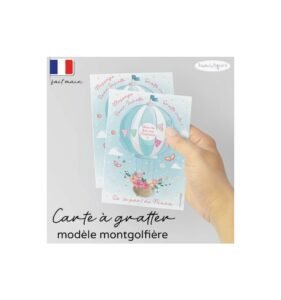 Carte a gratter demande marraine montgolfière