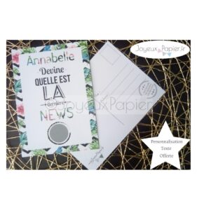 Carte à gratter Tu vas être Tata / Mamy.. modèle tropical