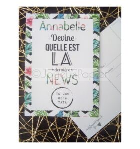 Carte à gratter Tu vas être Tata / Mamy.. modèle tropical