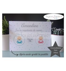 Carte à gratter annonce sexe bébé modèle baby surprise