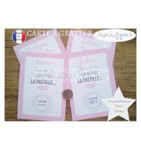 Carte à gratter annonce grossesse bouche