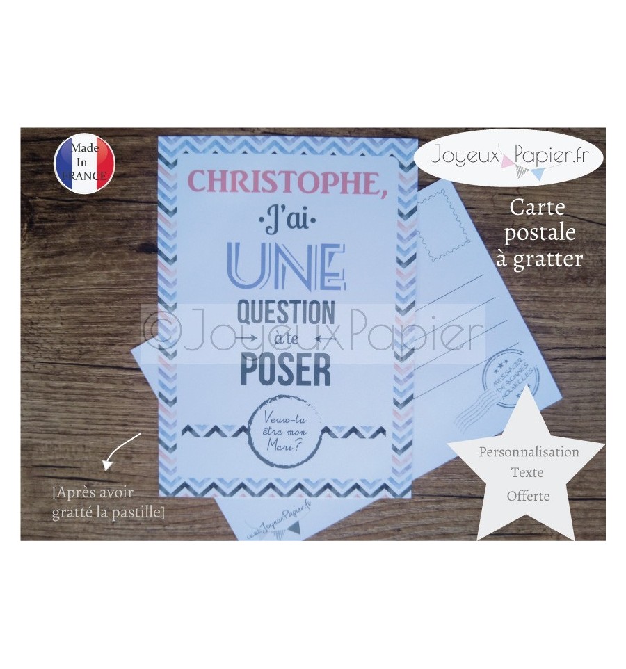 Carte à gratter demande témoin modèle ZigZag