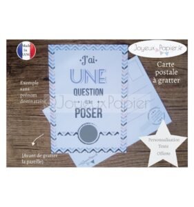 Carte à gratter demande témoin de mariage modèle zig zag