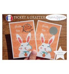 Ticket mini carte à gratter annonce grossesse la famille va s'agrandir