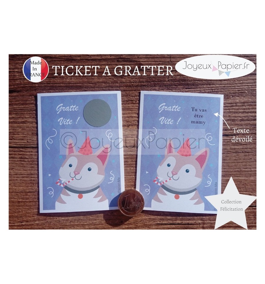 ticket à gratter annonce grossesse originale tu vas être mamy