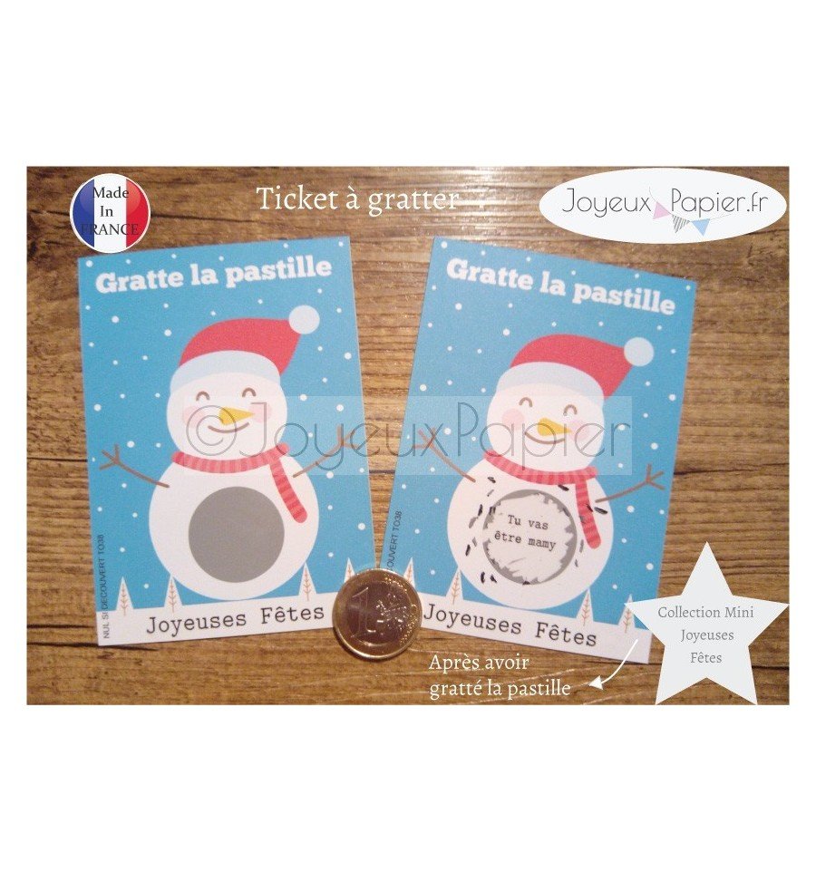 ticket à gratter annonce grossesse originale tu vas être mamy