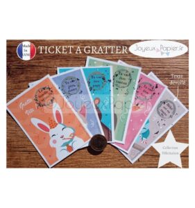 Ticket mini carte à gratter annonce grossesse la famille va s'agrandir