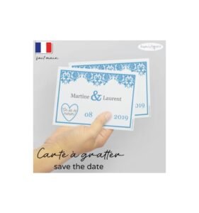 Carte a gratter save the date mariage
