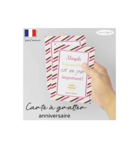 Carte a gratter anniversaire originale personnalisée