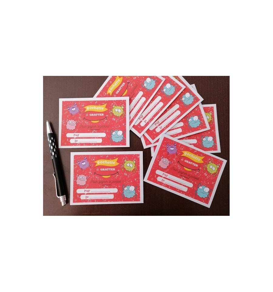 Mini enveloppe pour carte à gratter