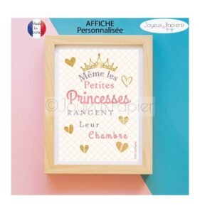 Affiche même les princesses rangent leur chambre