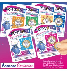 carte a gratter grossesse morpion
