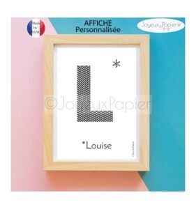poster initial prenom personnalisé