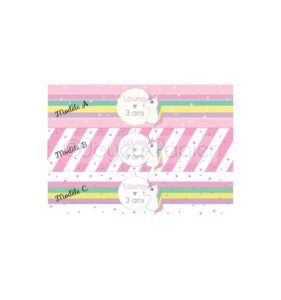 étiquette bouteille licorne