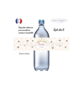 Etiquette bouteille princesse