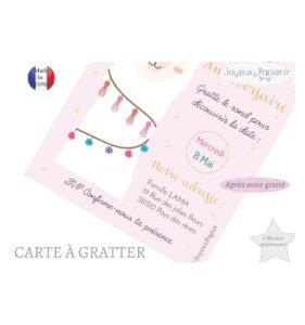 Carte a gratter anniversaire fille
