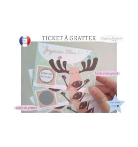 carte à gratter grossesse noël