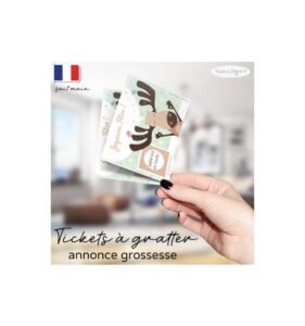 carte a gratter annonce grossesse joyeuses fêtes