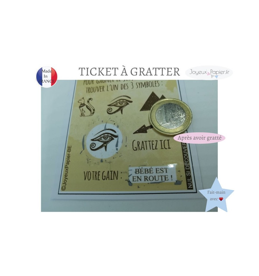 Ticket a gratter grossesse pyramide