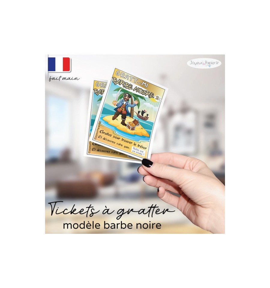 Ticket à gratter grossesse barbe noire