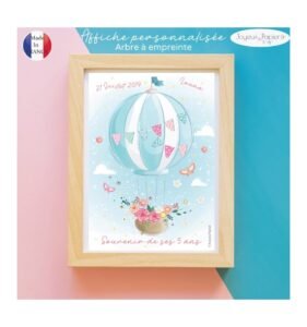 arbre à empreinte personnalisé montgolfière