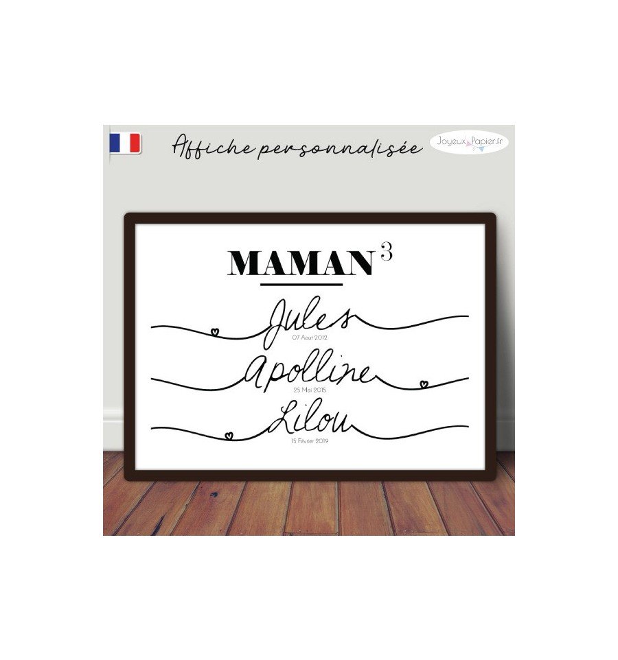 Affiche famille minimaliste MAMAN
