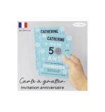 Carte invitation anniversaire à gratter feu artifice