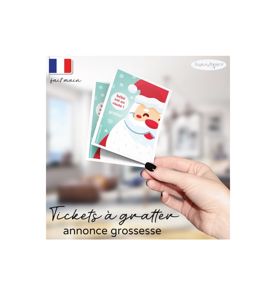 carte a gratter annonce grossesse père noël