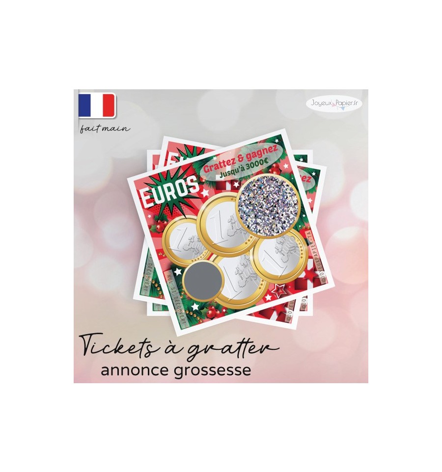 carte a gratter grossesse noël la famille va s&rsquo;agrandir