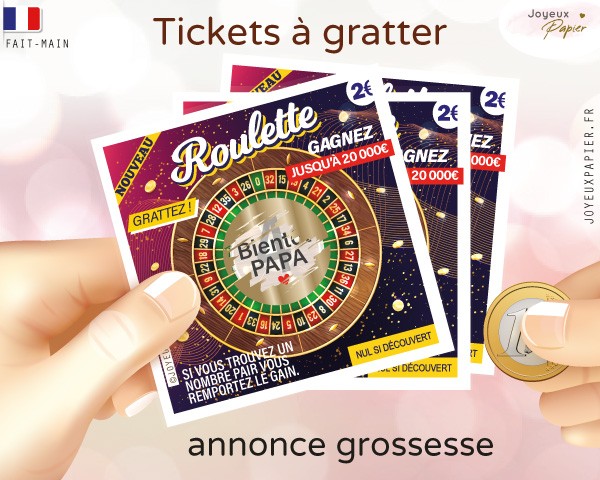 carte a gratter annonce grossesse jeu roulette