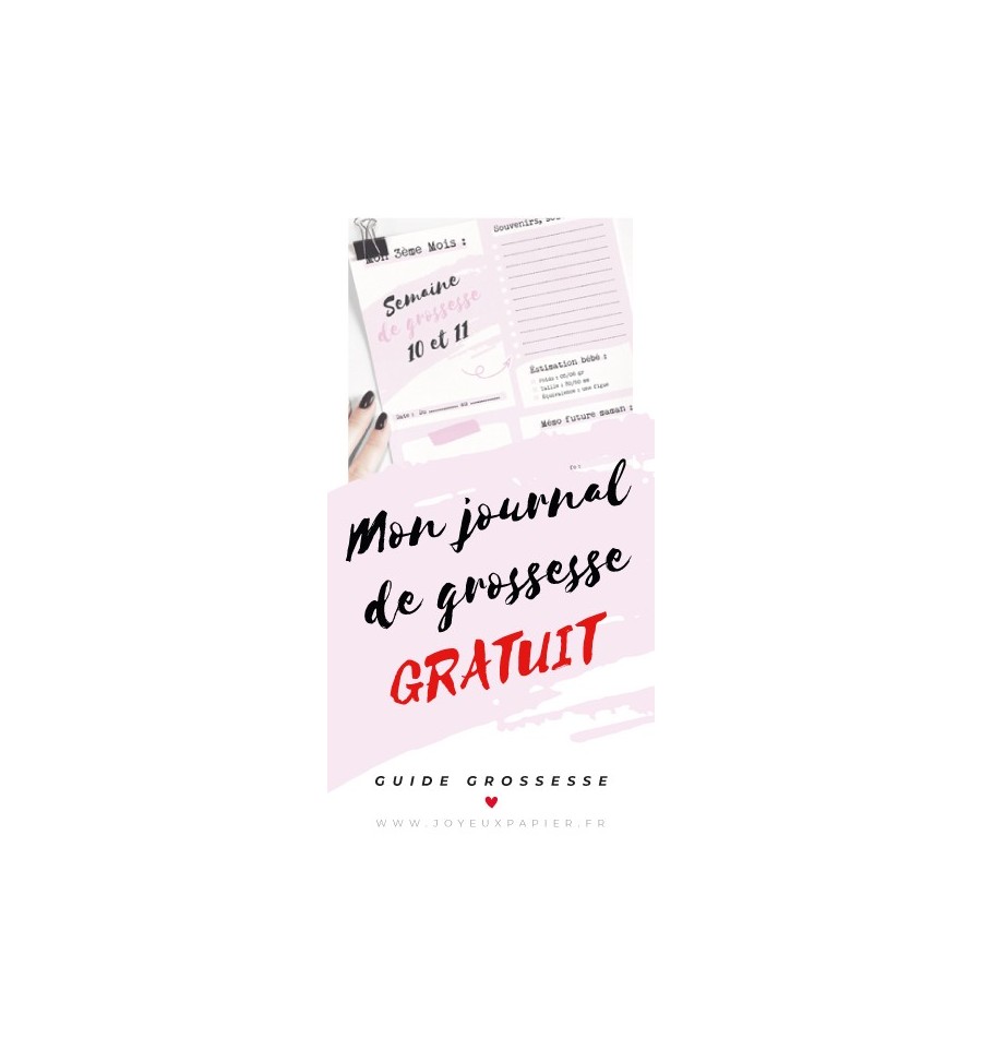 Journal de grossesse à imprimer gratuit carnet suivi souvenir
