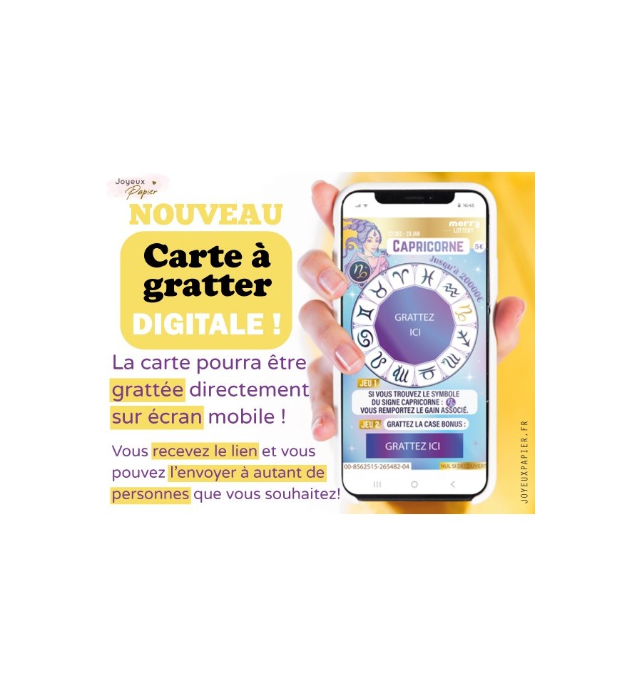 carte a gratter numérique signe astrologique